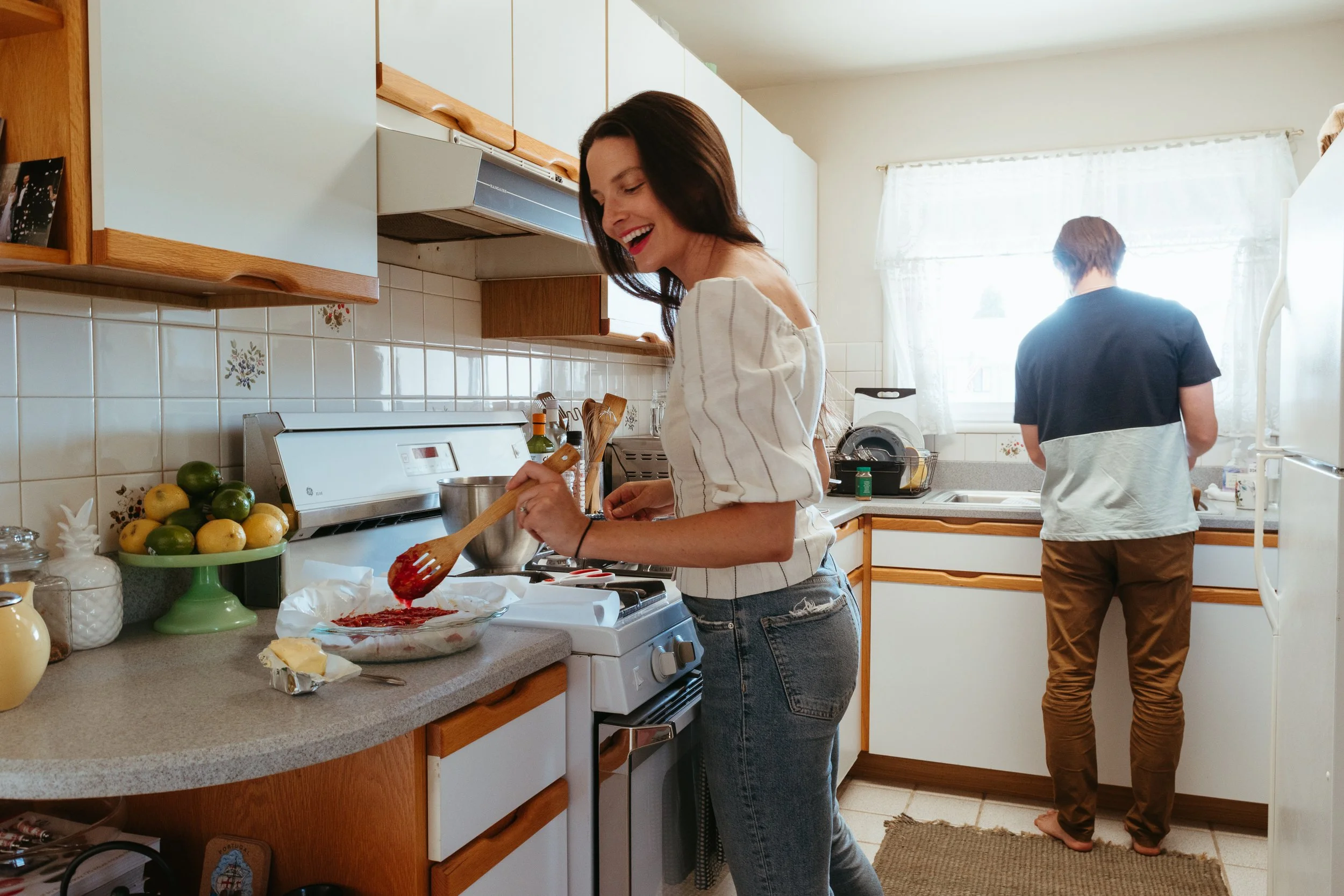 The Before Tour of A Narrow Galley Kitchen Tight on Storage and Function