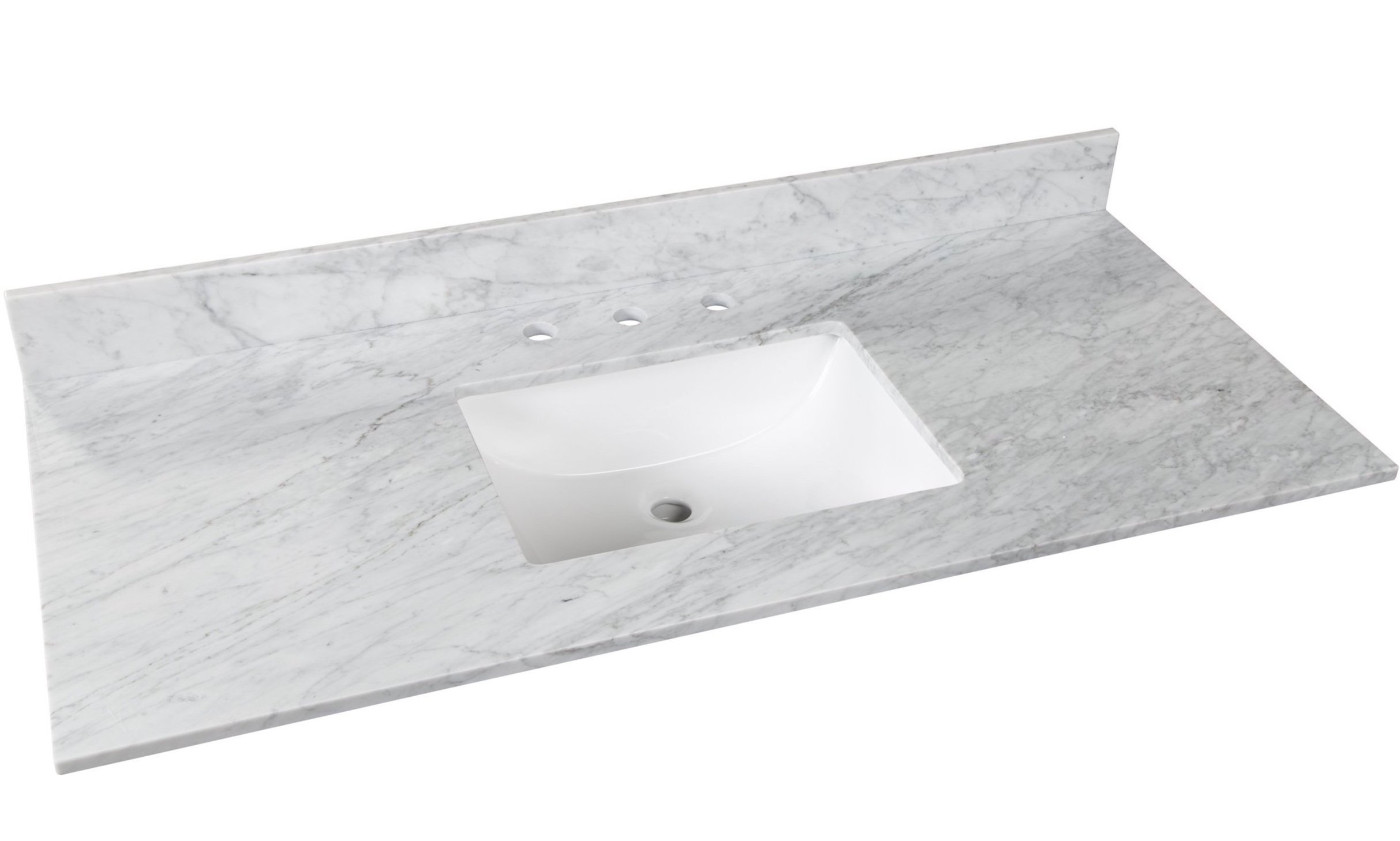 49" bianco carrara marble countertop