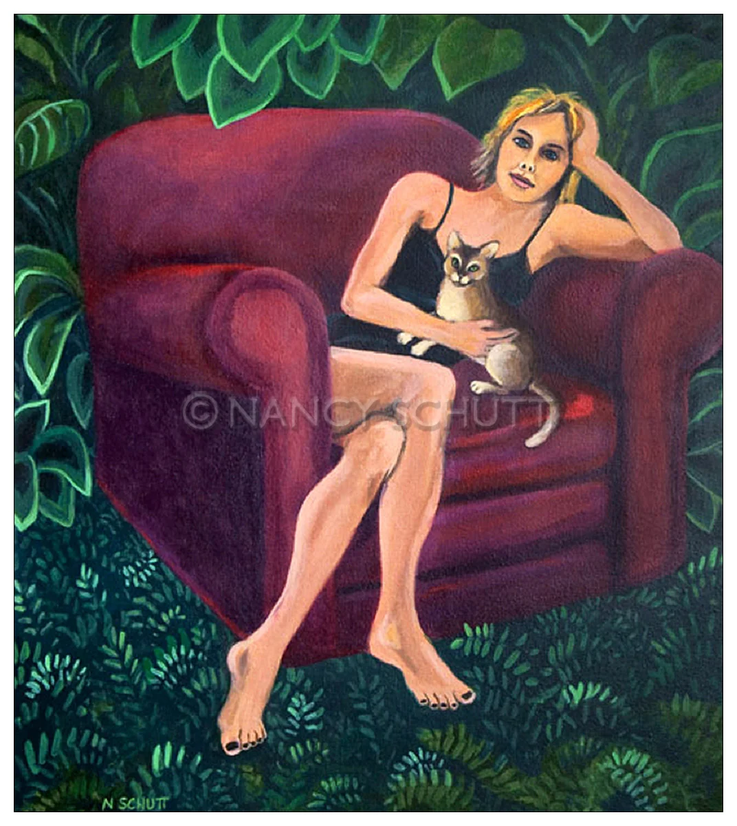 Jodi and Yobo, 42x34 © 2009 Nancy Schutt, all rights reserved