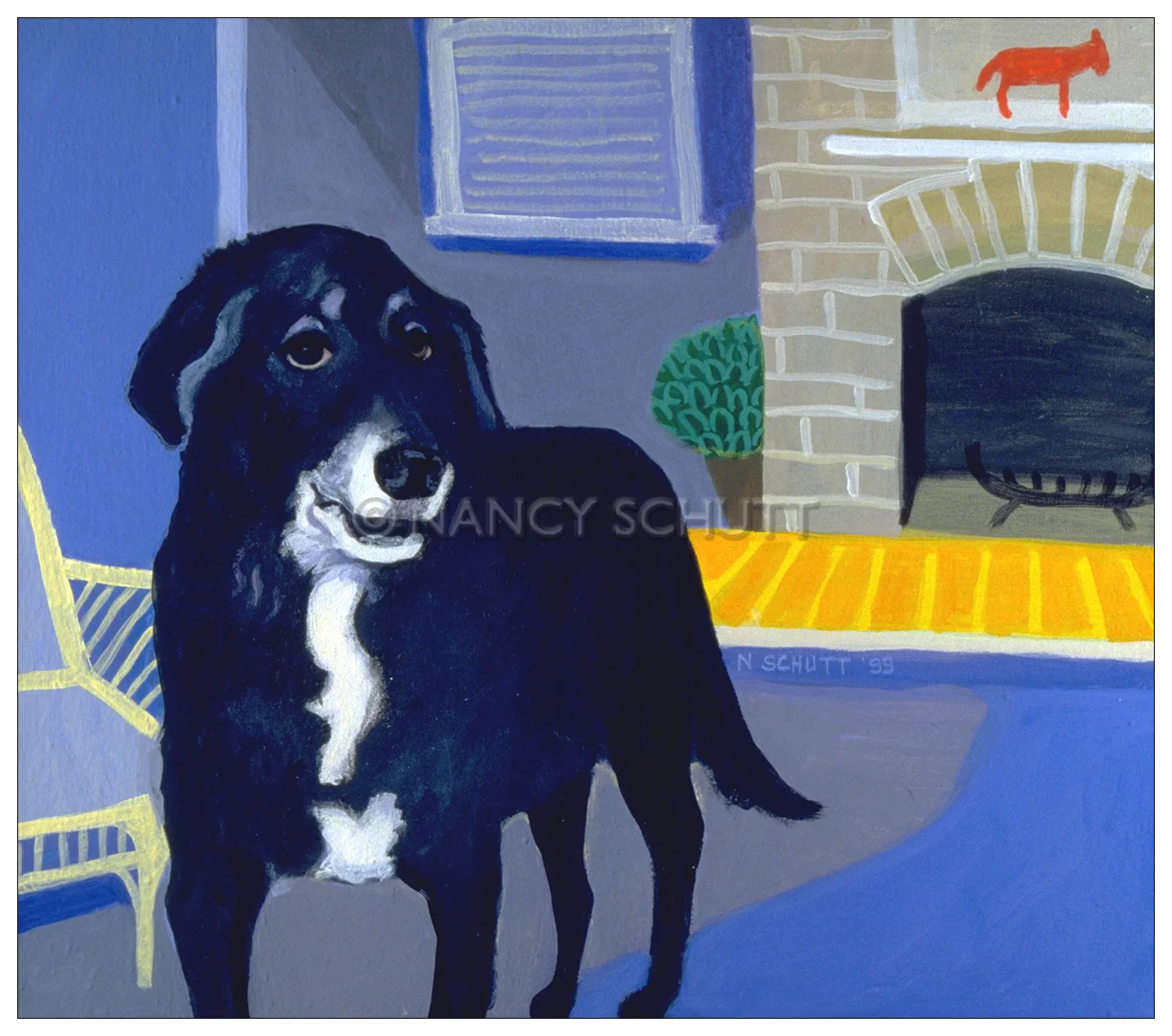 Pounder, 16x18 © 1999 Nancy Schutt, all rights reserved
