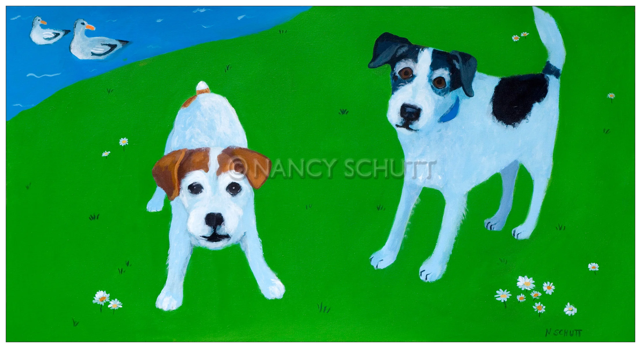 Axel and Phoenix, 36x60 © 2008 Nancy Schutt, all rights reserved