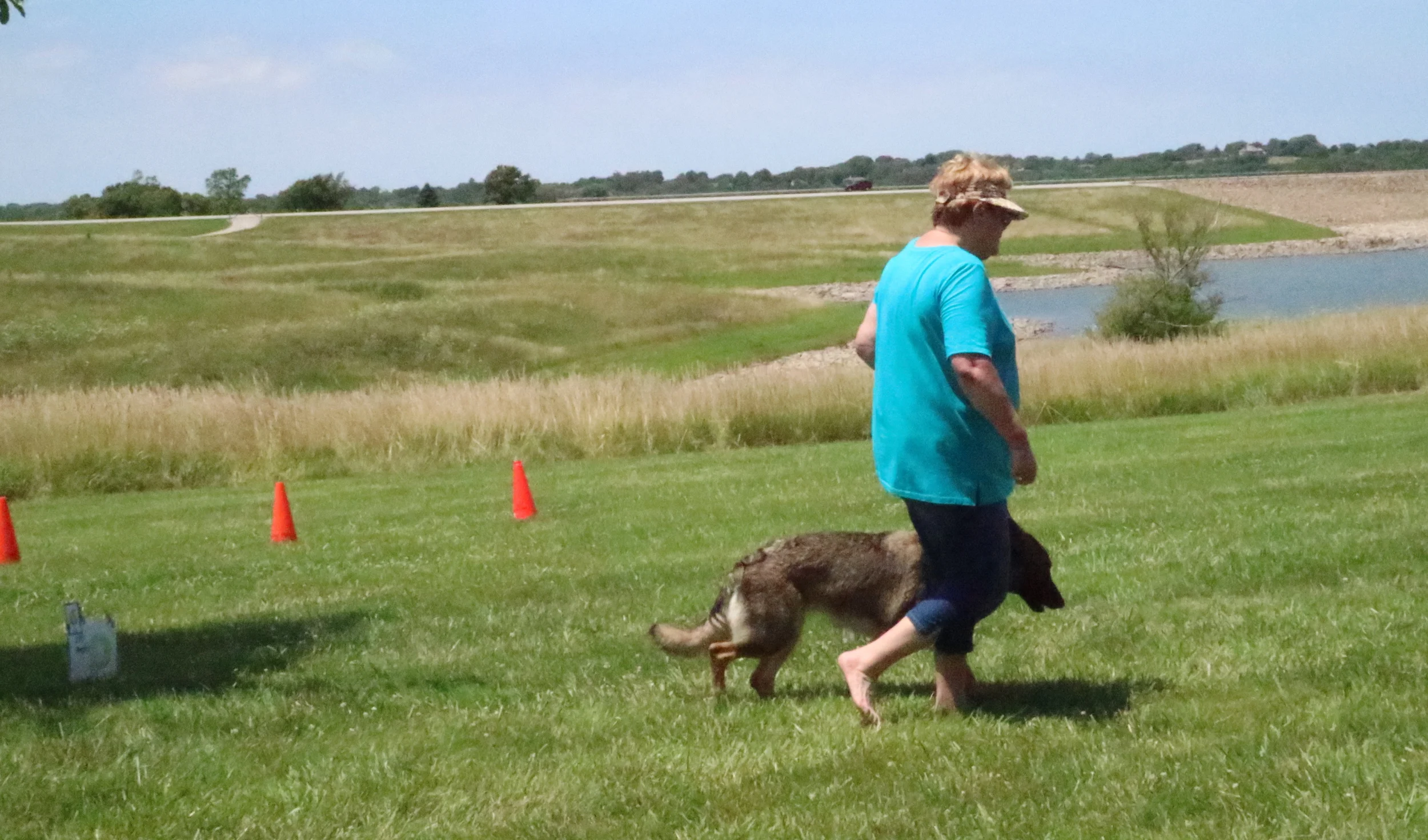 Cindy Hartman and Georgie on the rally course