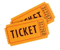 Orange admission tickets (XL)