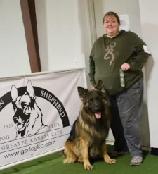 Becky James and Stoick completed in Rally Novice and Beginner Obedience, finishing up two titles in one weekend. Stoick earned his RN & BN titles. 