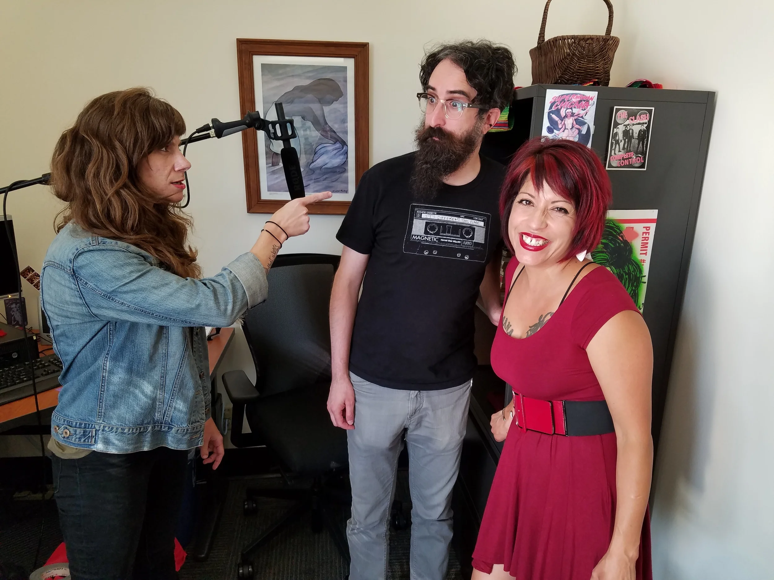 Me, Michelle Gonzales, and intern Michael J. Epstein