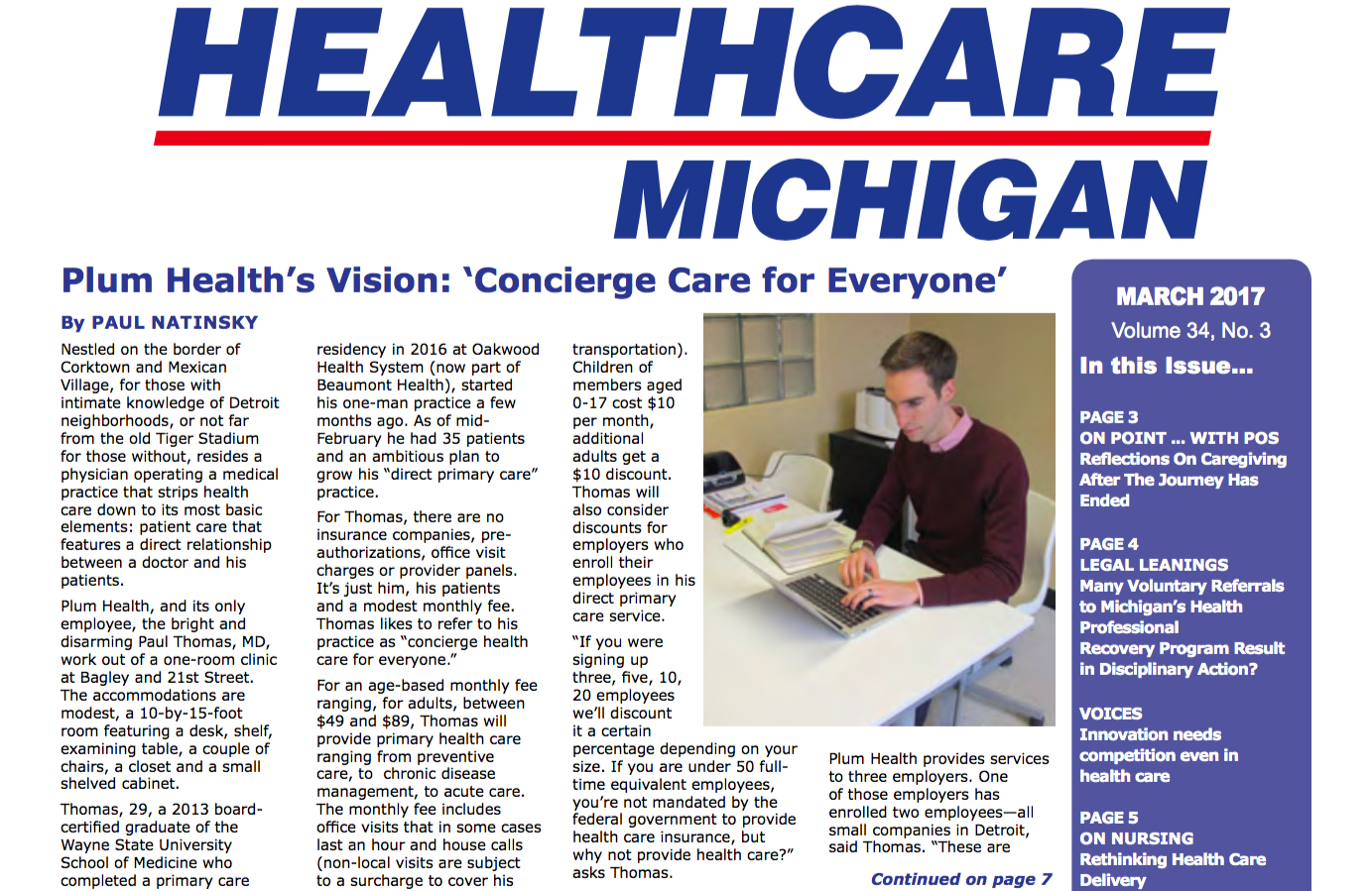 Plum Health Featured in Healthcare Michigan — Plum Health Direct