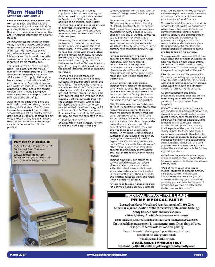 Plum Health Featured in Healthcare Michigan — Plum Health Direct