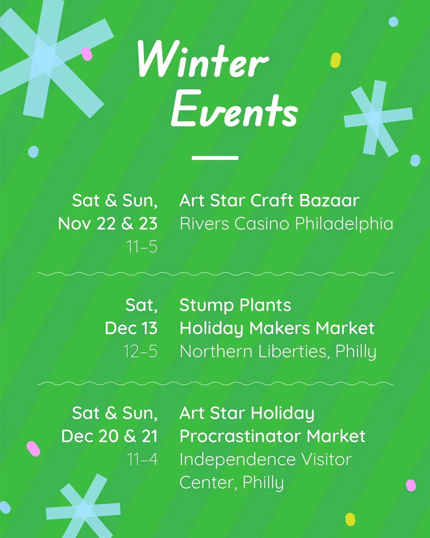 Hey Philly locals! Winter events are coming! I&rsquo;m so excited to have added one more event at @stump_nolibs on December 13th &mdash; I will be surrounded by all the beautiful plants! 🤩🪴💚