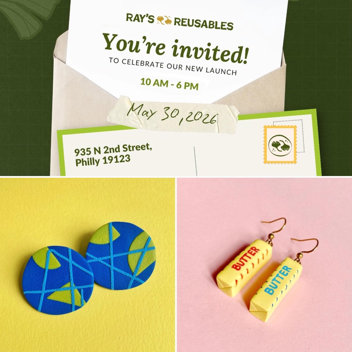 Have you saved the date? I&rsquo;ll be celebrating @rays_reusables Refresh event from 10&ndash;2 this Saturday, May 30th in Northern Liberties. They are one of my most favorite neighborhood shops!

Grab some all-time favorite food magnets 🫐🍅🫒🍳🧈,