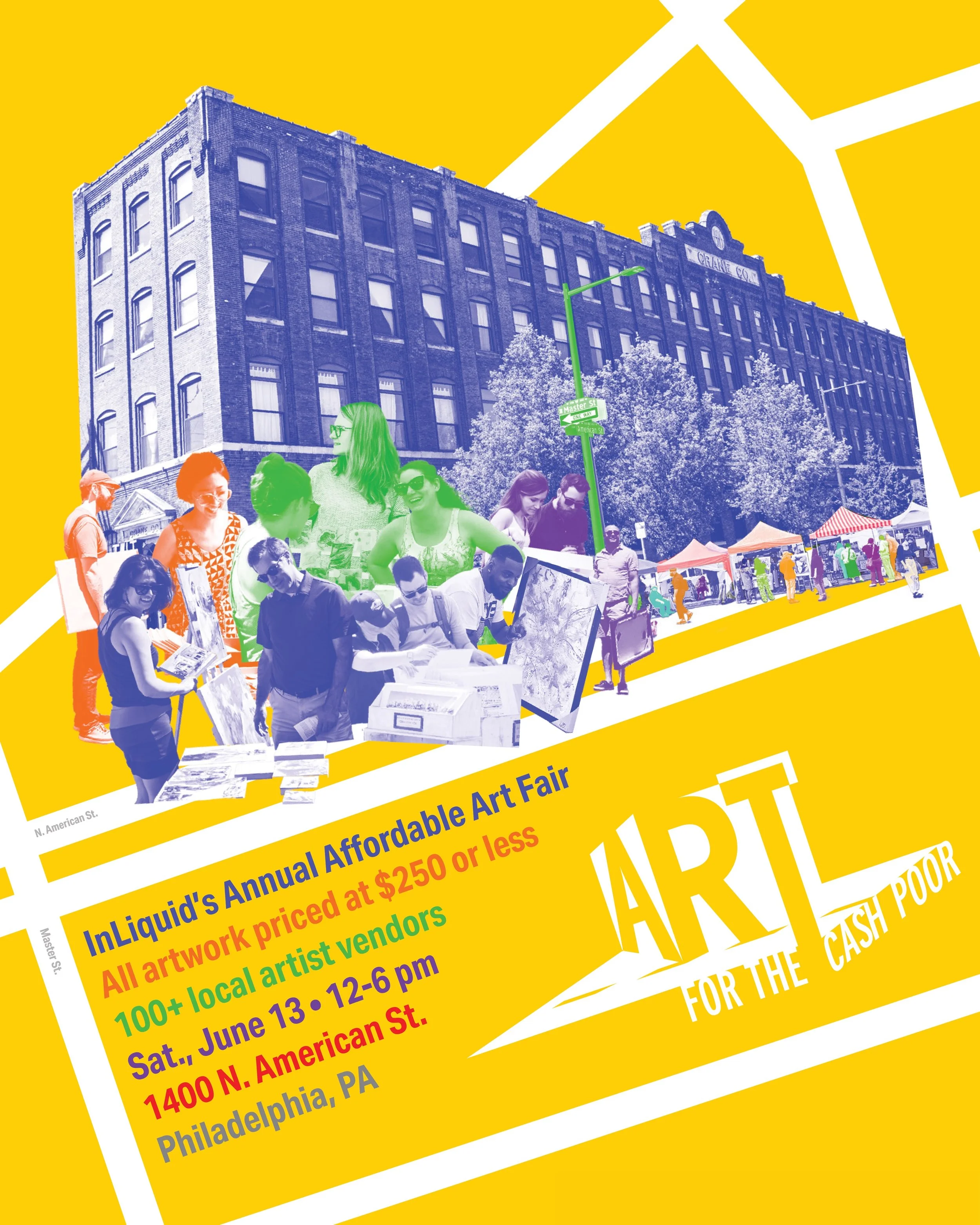 Save the date for affordable art! I&rsquo;ll be at @inliquidart &lsquo;s Art for the Cash Poor this Saturday, inside the Crane Arts building. Browse from a wide selection of paintings, photography, sculpture, jewelry, ceramics, prints, home goods, ac