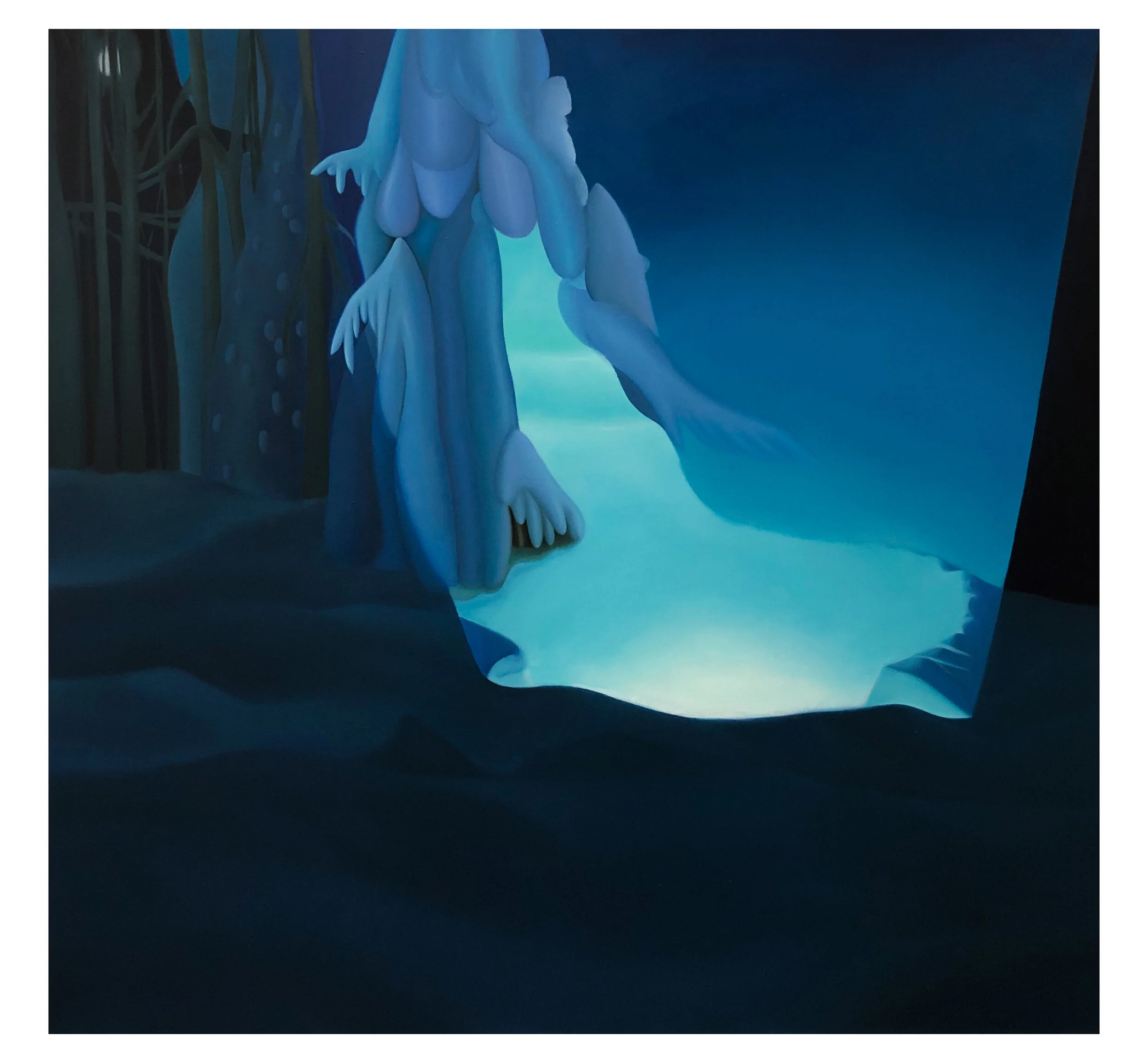 Hidden Moon, 2020, oil on canvas, 70 x 66 in.