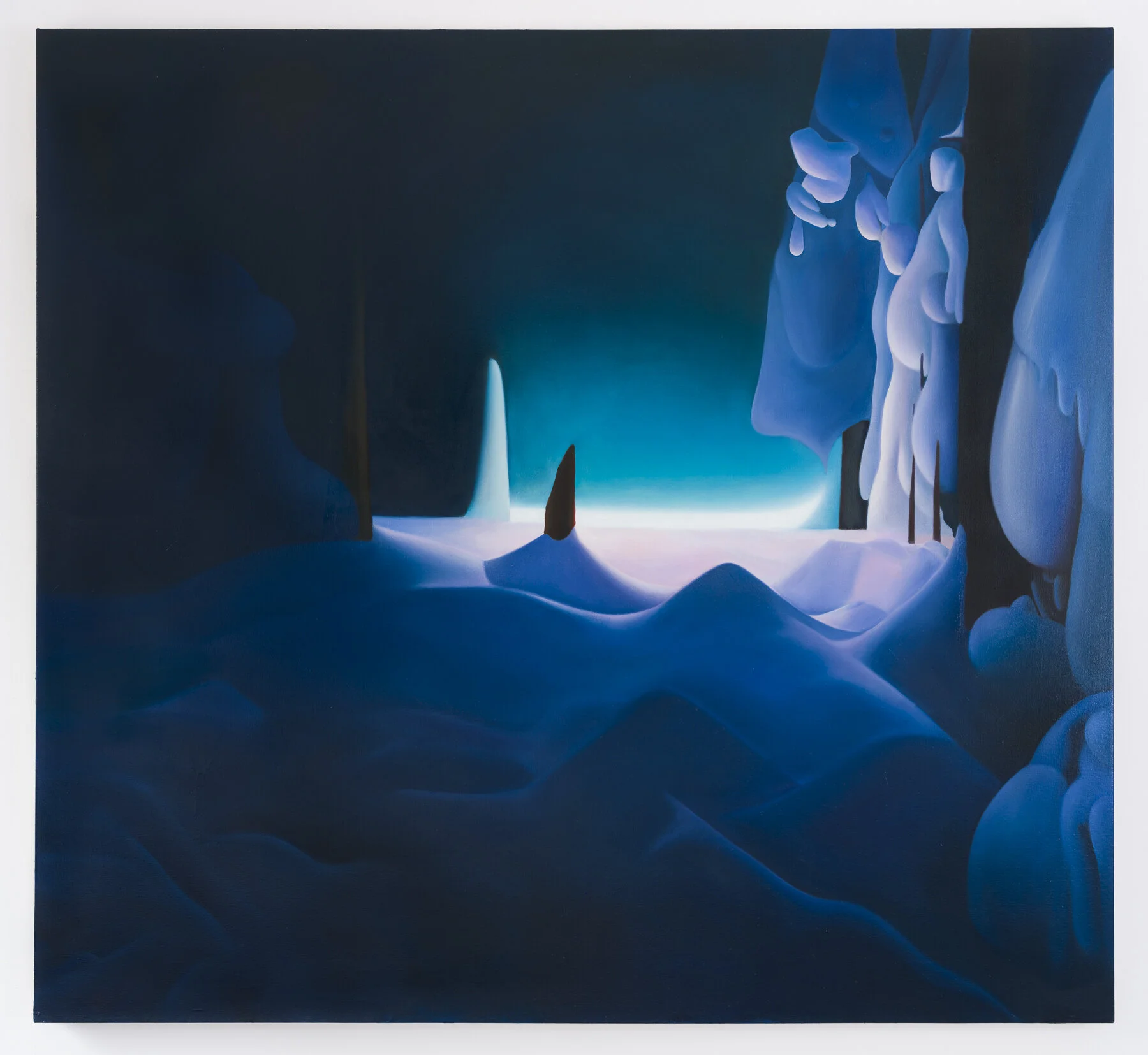 Snowman, 2020, oil on canvas, 76 x 70 in.