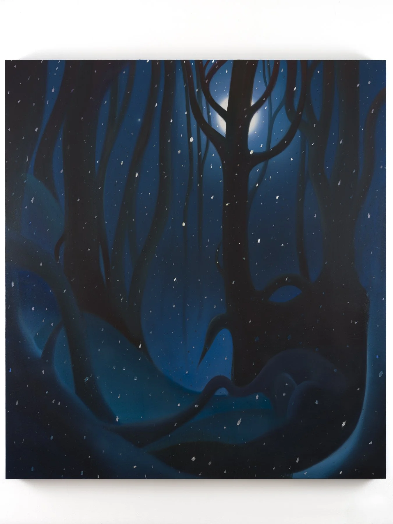 Midnight    2022   oil and oil pastel on canvas  55 x 50 in.