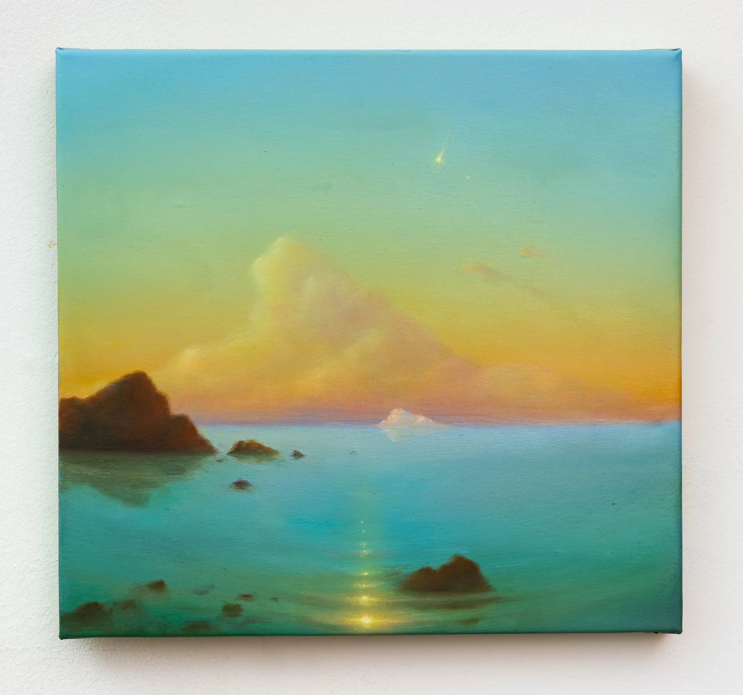 Golden Hour 2026 Oil on canvas 14 x 15 inches 35.6 x 38.1 cm