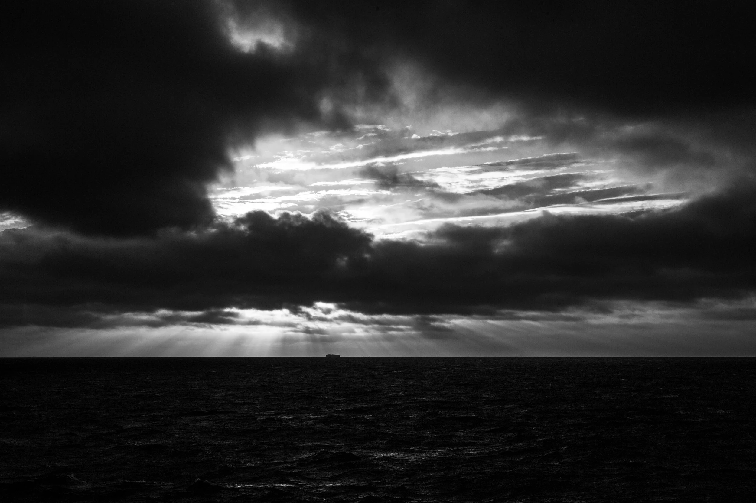 Nunavut Sunset in Black and White
