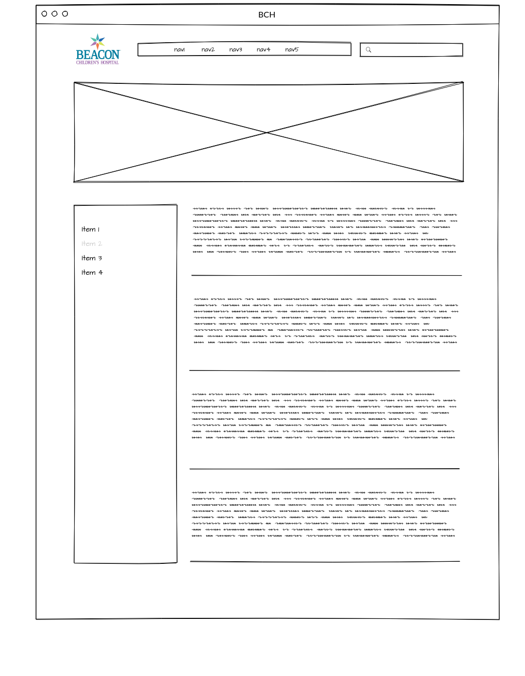 This mockup represents what the Core Option would give you for the secondary pages.