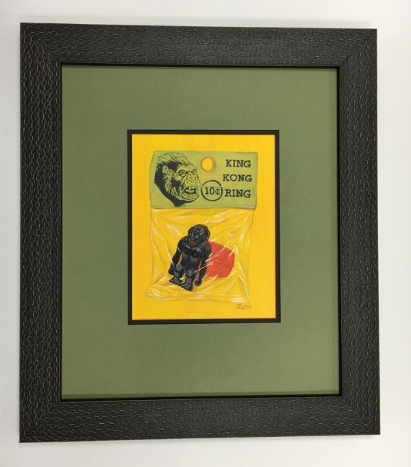King Kong Ring , acrylic on board, 6"x8" without frame.