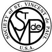 (B&W) Logo for the Society of St Vincent de Paul