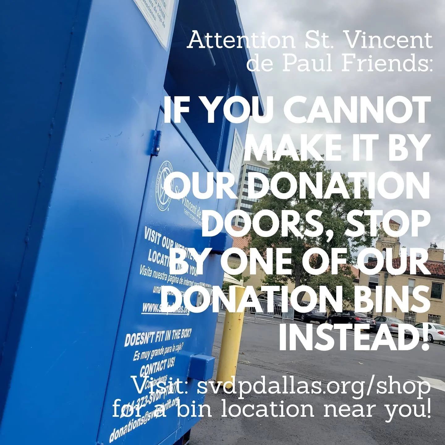 St Vincent de Paul Donation Drop Off Locations — Society of St Vincent de Paul