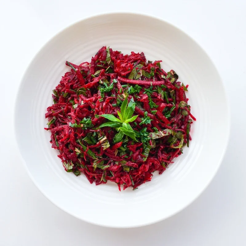Minty Beetroot Salad with Balsamic Citrus Dressing