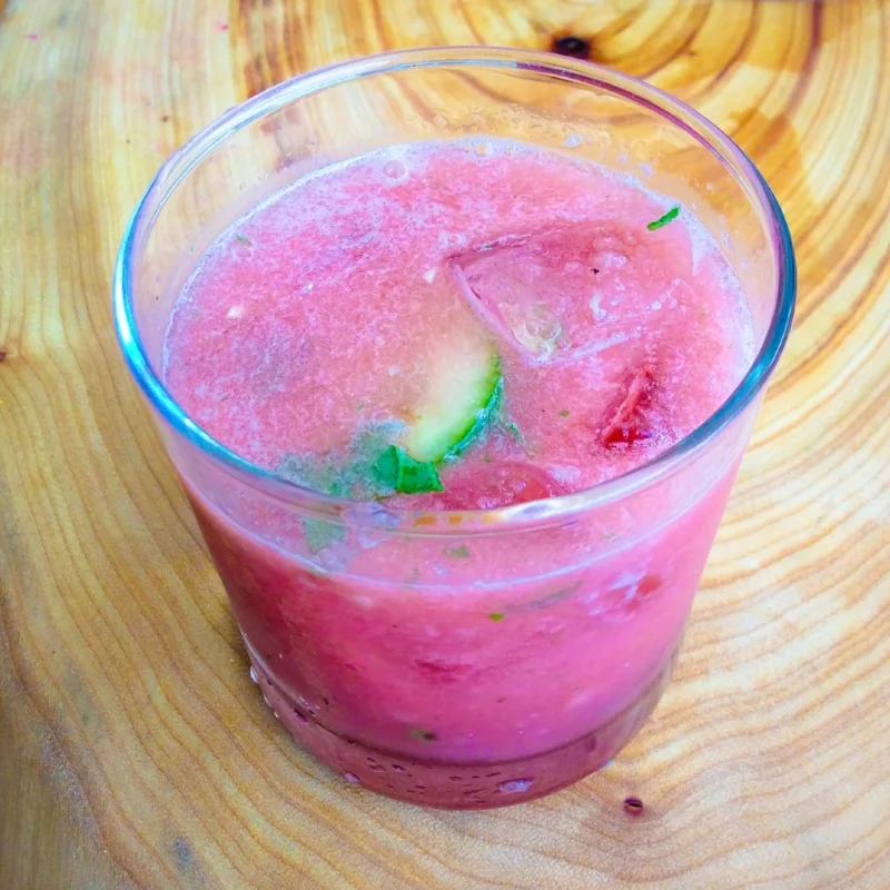 Cooling Watermelon Cucumber & Mint Slushie