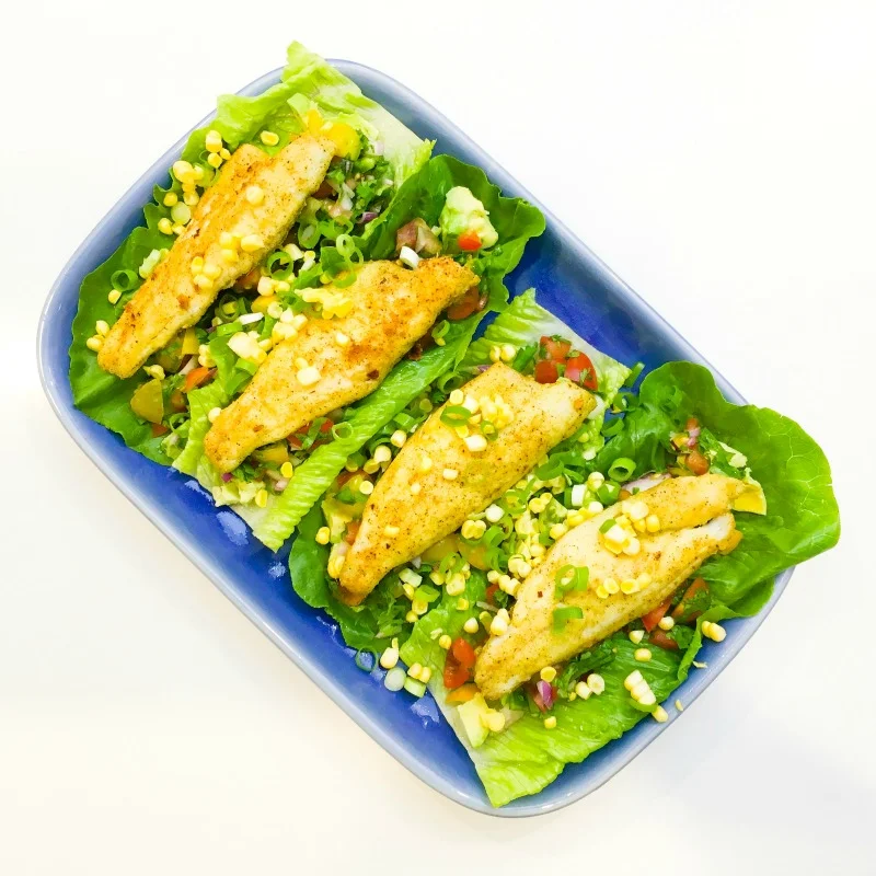 Fish Taco Lettuce Wraps