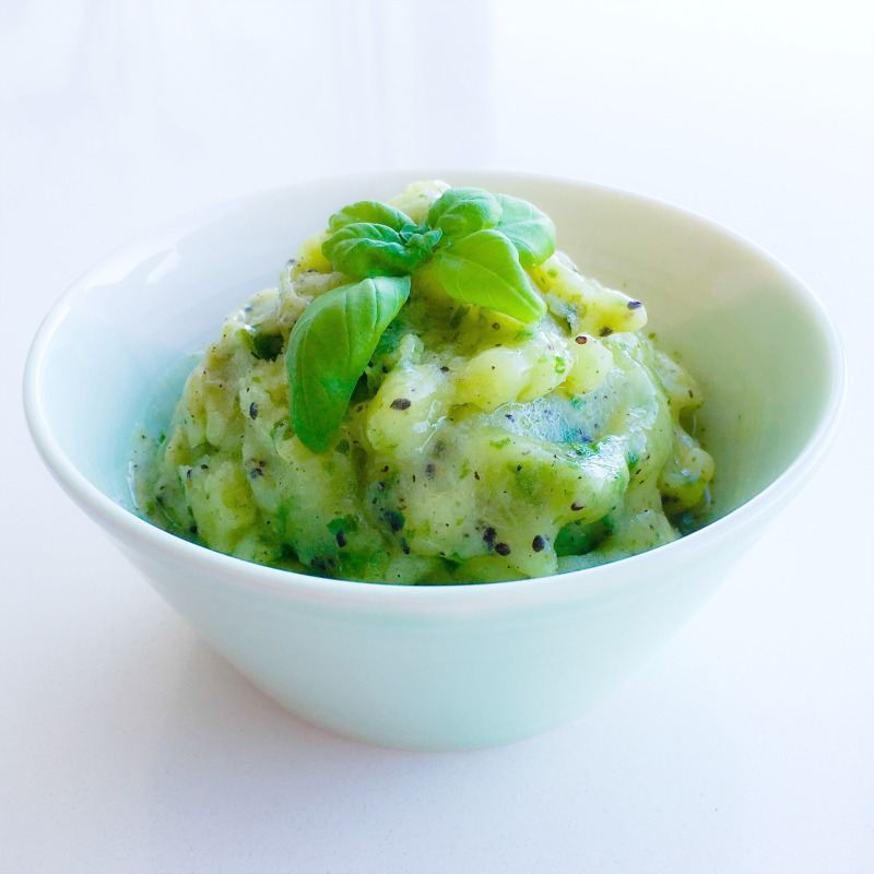 Kiwi, Lime & Basil Blender Sorbet