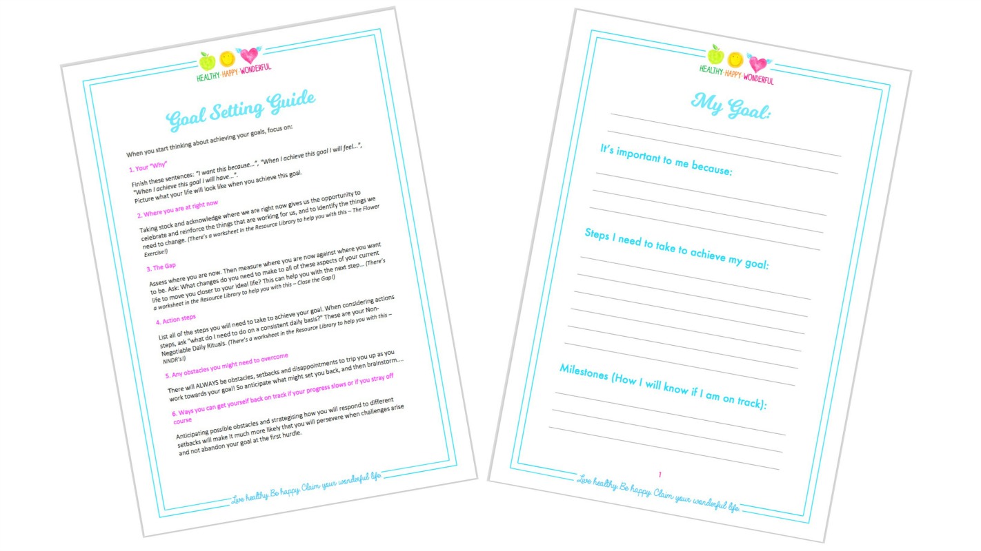 Join My Mailing List to receive your FREE Goal Setting Guide and Worksheet (plus lots of other helpful resources!!)