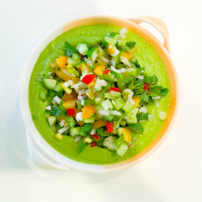Spicy Fish with Green Gazpacho