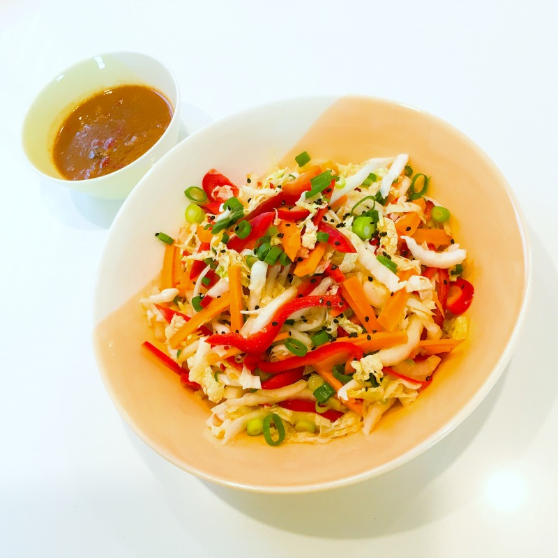 Chinese Slaw with Miso Lime & Chilli Dressing