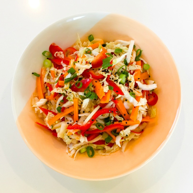 Chinese Slaw with Miso Lime & Chilli Dressing