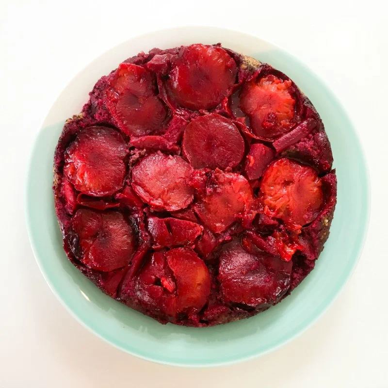 Rustic Upside Down Plum Tart