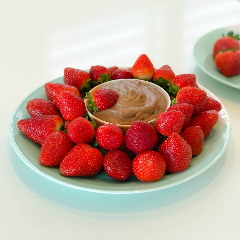 Strawberries with Choc Cashew Dipping Sauce