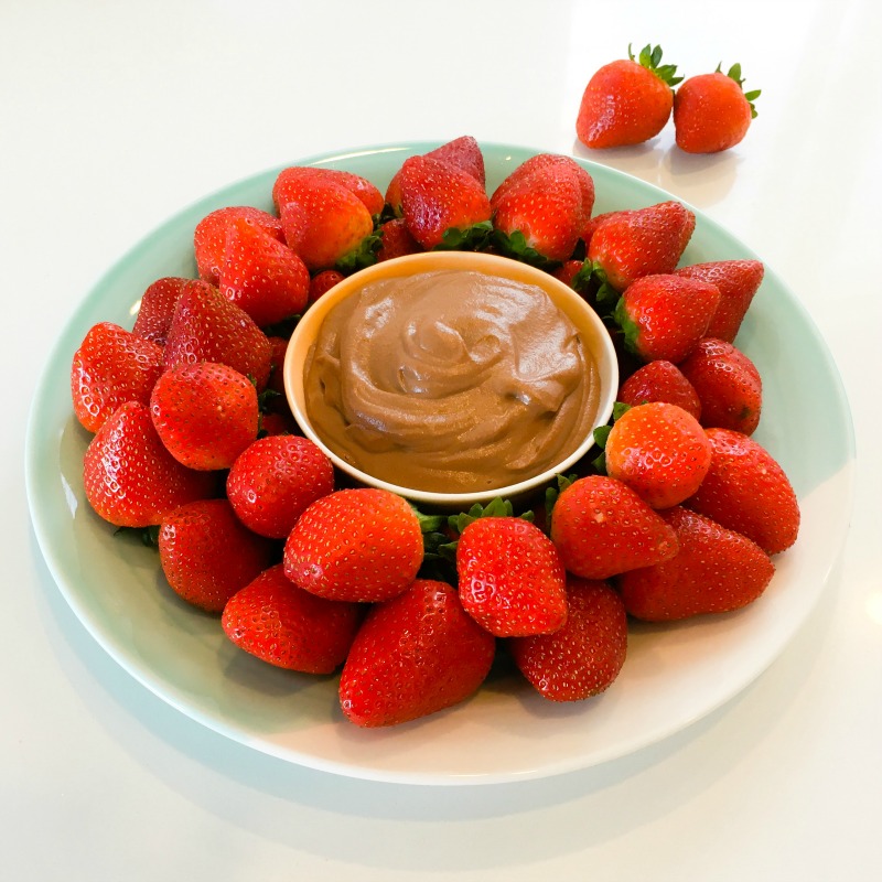 Strawberries with Choc Cashew Dipping Sauce