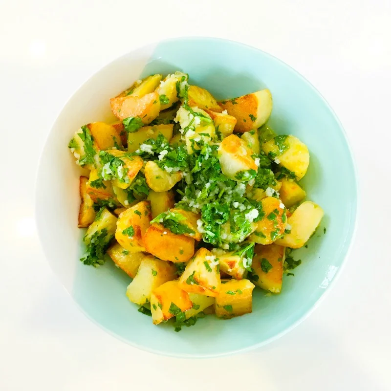 Lemon Garlic & Coriander potatoes