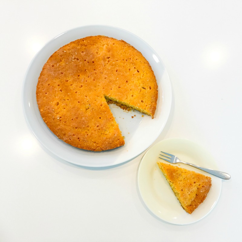 Polenta, Almond & Coconut Lemon Drizzle Cake