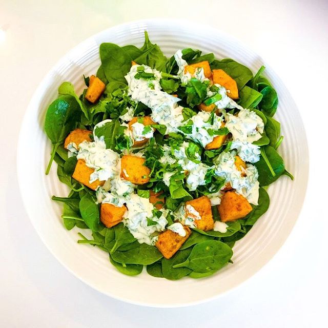 This is my Roast Pumpkin Salad with Lemony Feta and Herb Dressing.🥗 I encourage my clients to get into a regular habit of roasting up a tray of vegetables, especially during the winter months.

Roast Pumpkin Salad features regularly on my dinner tab