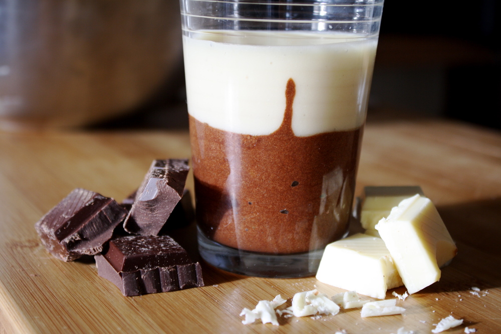 duo of chocolate mousse: "la tartine gourmande"