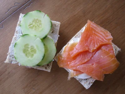 salmon & cucumber sandwich