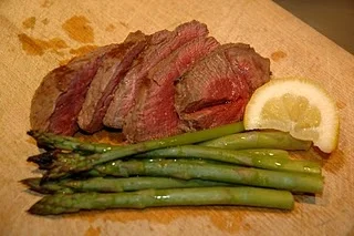 supposedly high in iron: steak & asparagus
