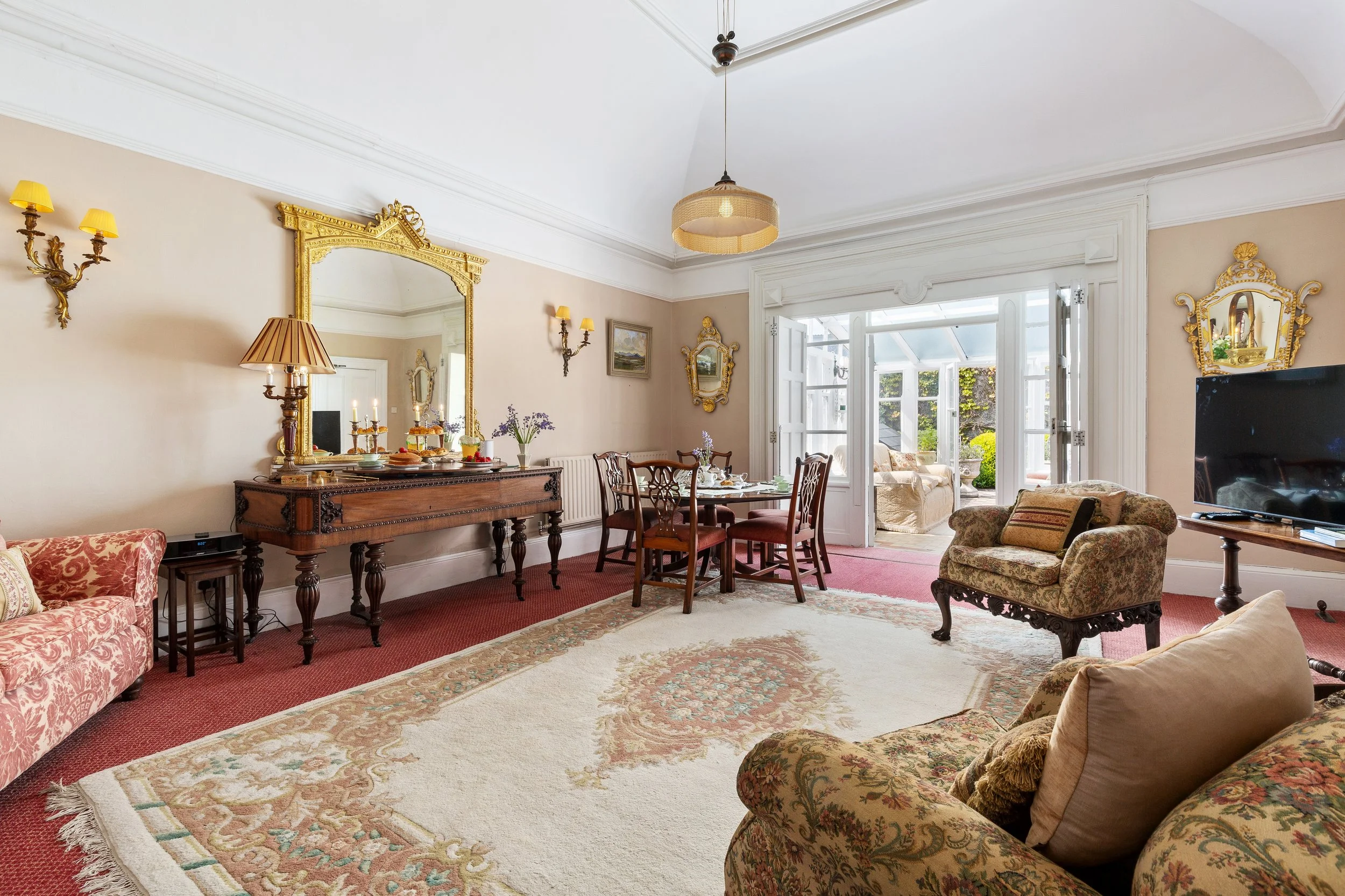 Rear living room with conservatory view from bookcase - Copy.JPG