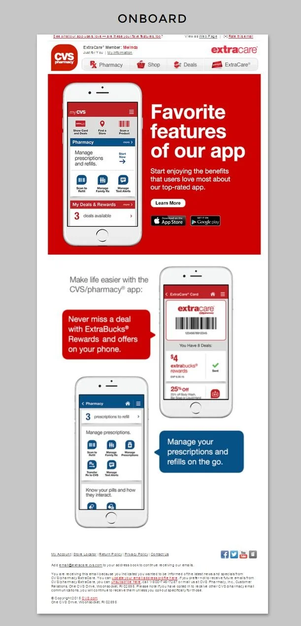 CVS Mobile App redesign email