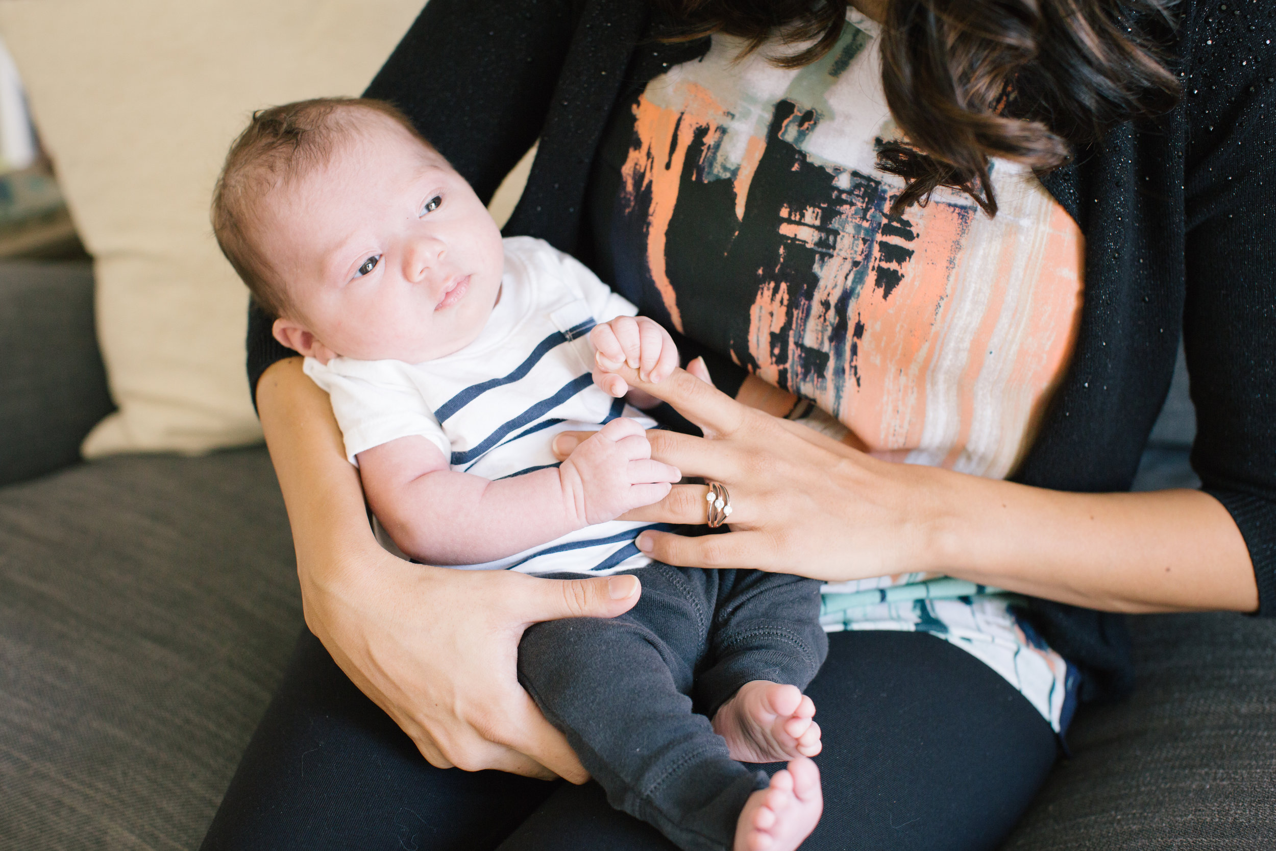 Baby holding onto mama's hand - love it!