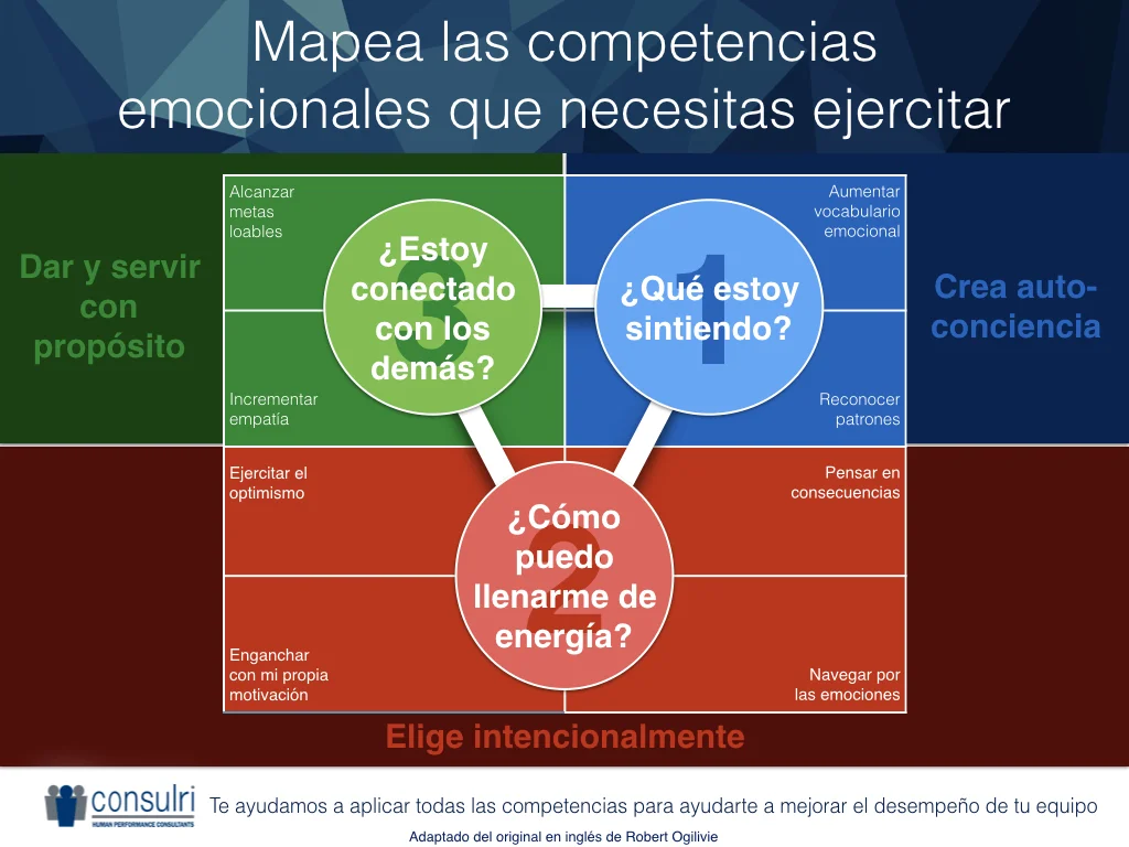 Mapea las competencias emocionales que necesitas ejercitar