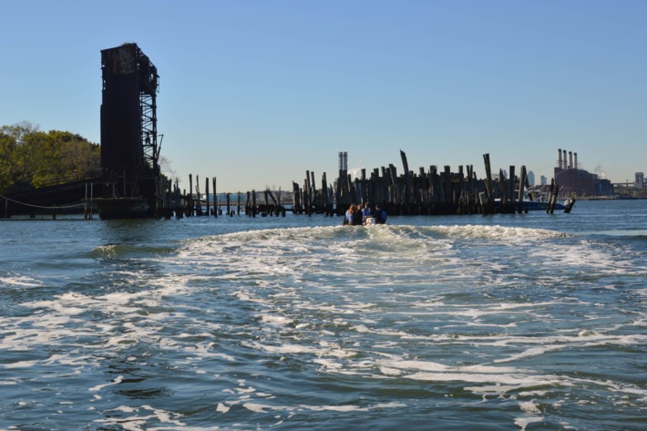 The gantry on the approach to North Brother Island.Photo: Jen Kirby/New York Magazine 