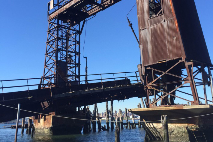  The old gantry at North Brother, the old cargo entrance to the island. It was built in 1885.Photo: Jen Kirby/New York Magazine 