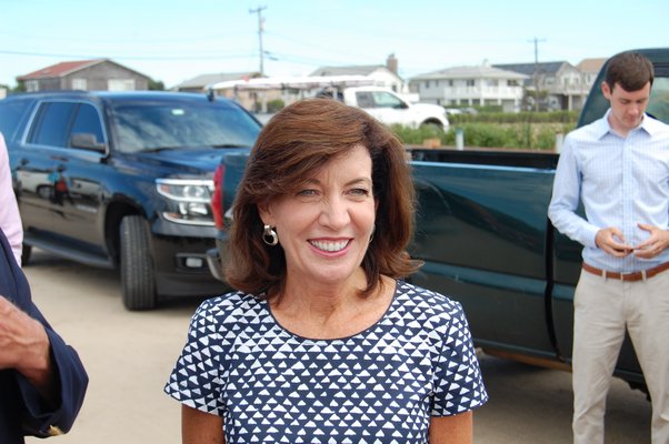   ew York State Lieutenant Governor Kathy Hochul representing Governor Andrew Cuomo at Ditch Plains Beach JON WINKLER  