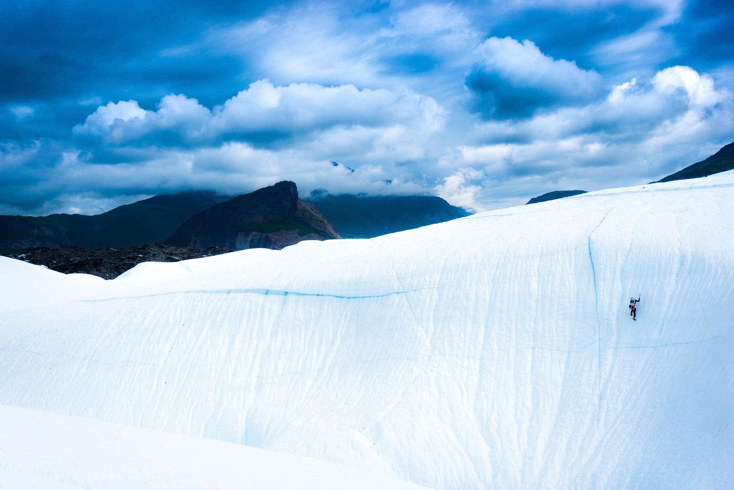 "White Raven" on the Matanuska Glacier.