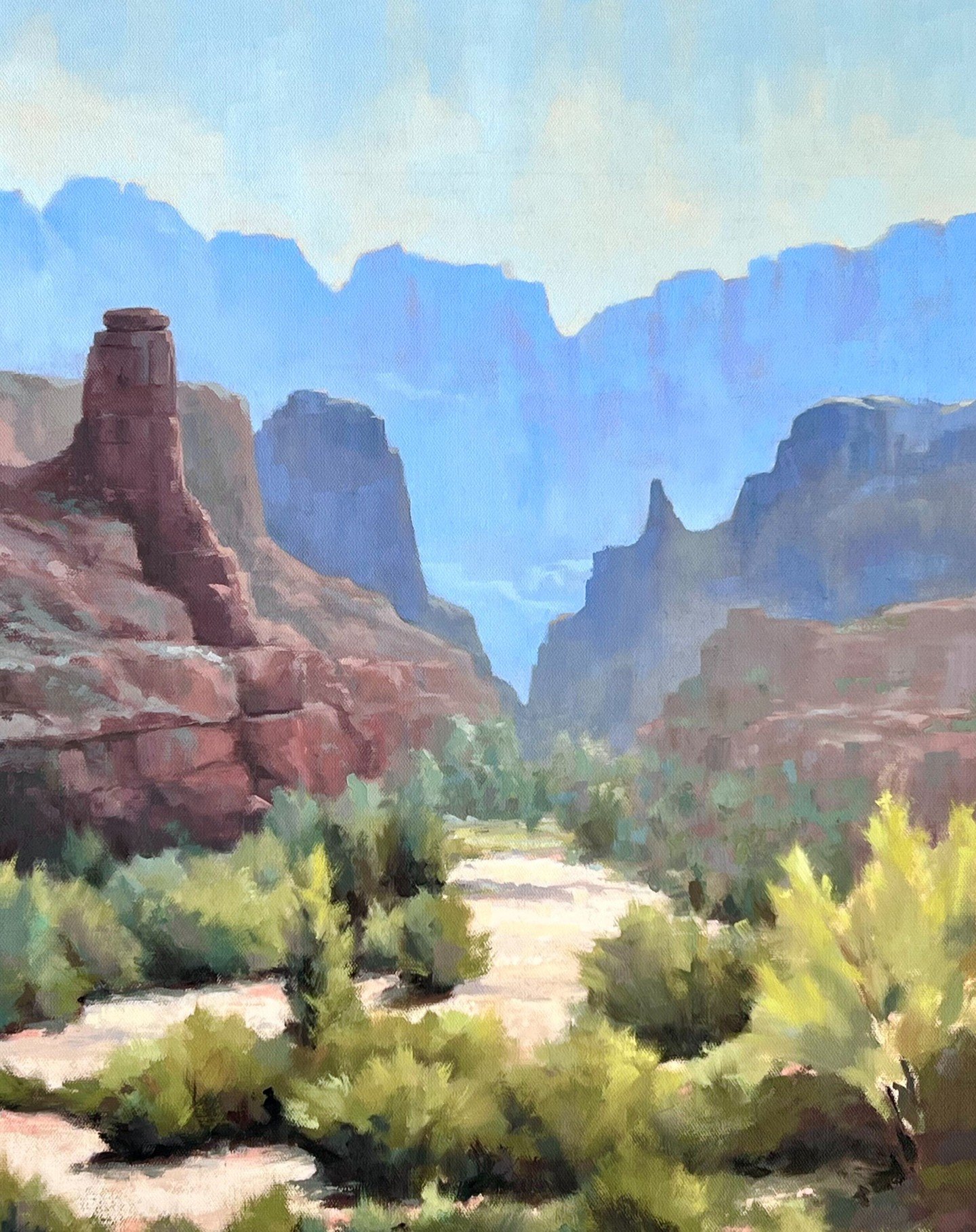 Sorry, repost because the previous photo was bad. Big Spring Canyon, Utah. 18x24 oil. 

#landscapepainting #oilpainting #westernart #southwestart #utah #canyons #canyonlands #boulderartist #coloradoartist #pleinair #landscapeart