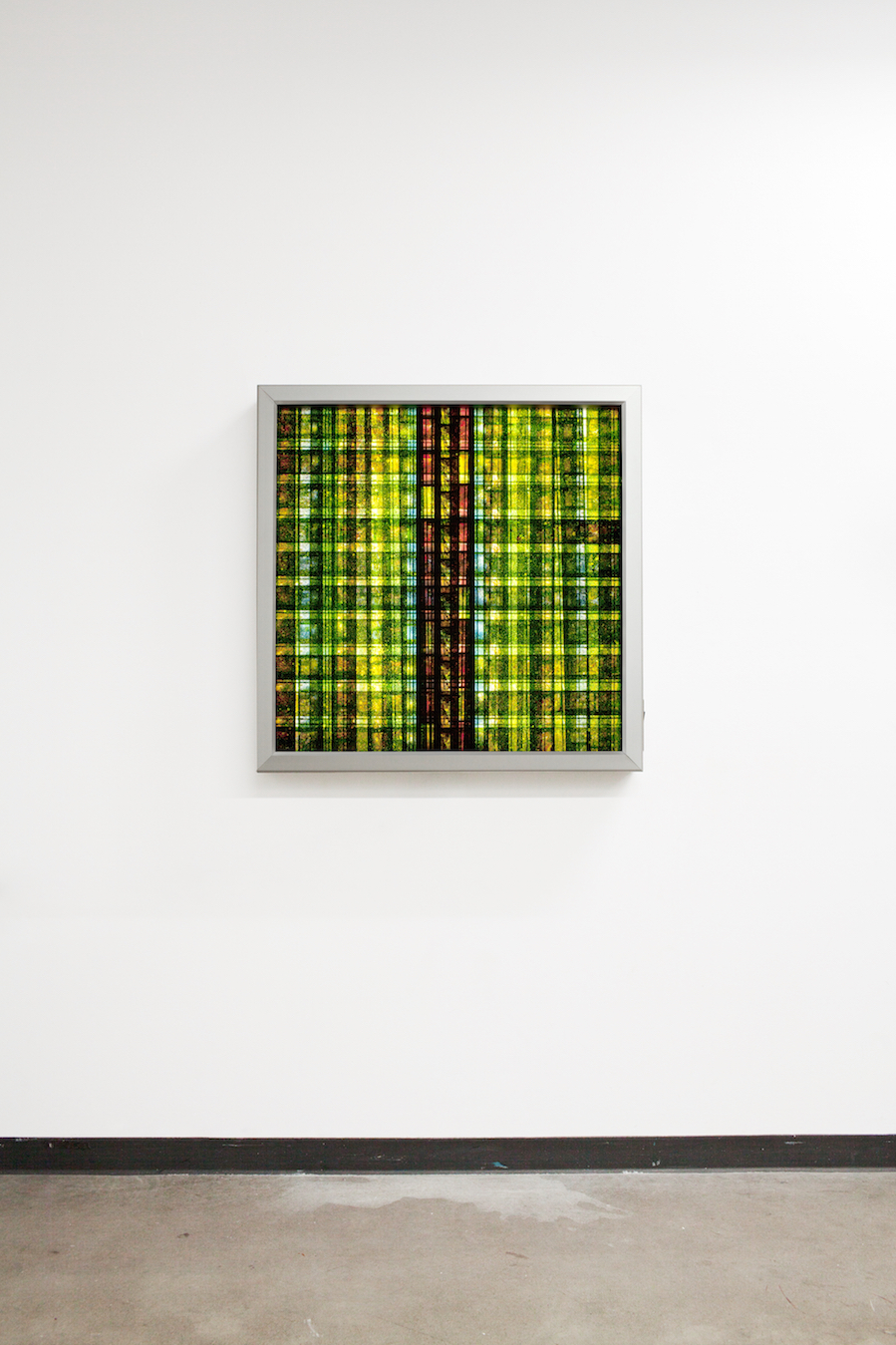 Was U2 no.3. 65mm Celluloid Film, Fluorescent Lights, Custom Lightbox. 30x30x6. Richard Kerr. 2016.